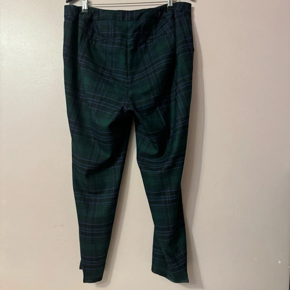 Talbots Plaid Ankle Pants Green Women Size  14W - Picture 5 of 8
